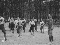 NationalWWIMuseum black and white boxing military footage GIF