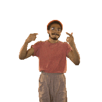 Pointing Down Right Here Sticker by KAMAUU