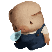 tonkohouse sleep sleepy oh pig Sticker