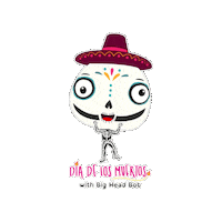 Day Of The Dead Fiesta Sticker by BigHeadBob.com