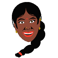Confused Indian Woman Sticker