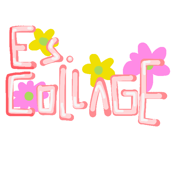 escollage giphyupload logo flowers spring Sticker