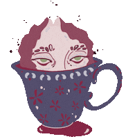 Tired Coffee Sticker