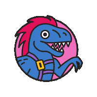 Dinosaur Velociraptor Sticker by Maeve Chocolate