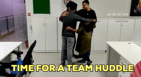 Team Huddle Up GIF by Quixy