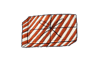 Candy Cane Christmas Sticker
