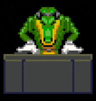 Vector The Crocodile Dj GIF