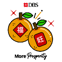 Orange Drum Sticker by DBS Bank Ltd