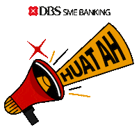 Orange Drum Sticker by DBS Bank Ltd
