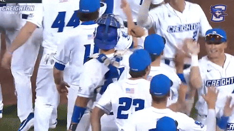 high five creighton bluejays GIF by Creighton University Athletics