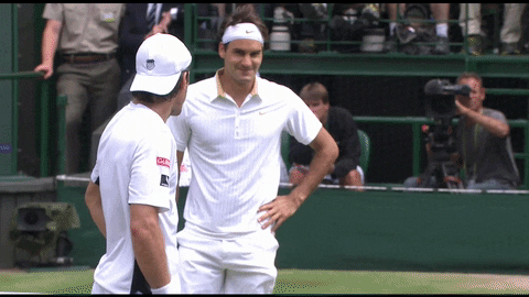 roger federer laughing GIF by Wimbledon