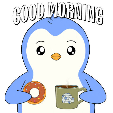 Good Morning Sticker by Pudgy Penguins