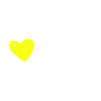 Yellow Line Love Sticker