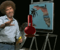 stoned bob ross GIF