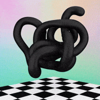 Philbertopia black noodle 3d animation satisfying gif asmr autonomous sensory meridian response GIF