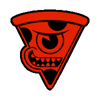 PizzaKaiju pizza monster kaiju pizzakaiju Sticker