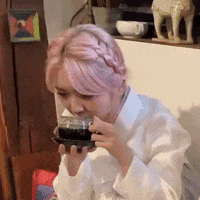 K Pop Drinking GIF