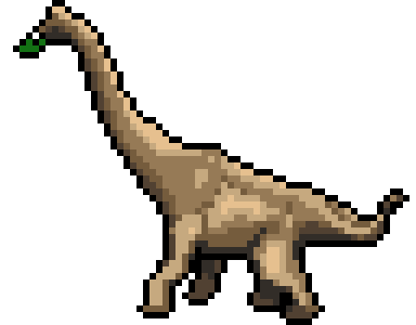 Pixel Dinosaur Sticker