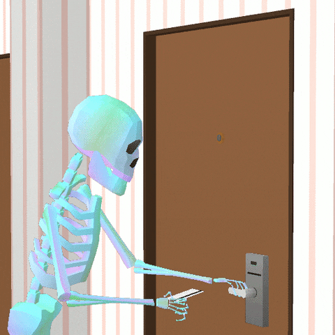Locked Out Skeleton GIF by jjjjjohn
