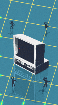 ratelfetal dance retro wave computer GIF