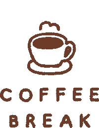 Coffee Time Heart Sticker