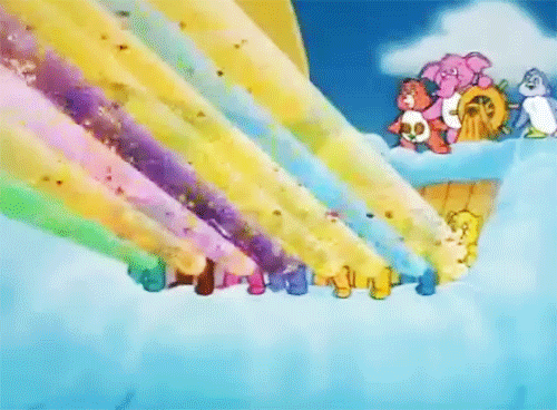 80S Rainbows GIF by Care Bear Stare!