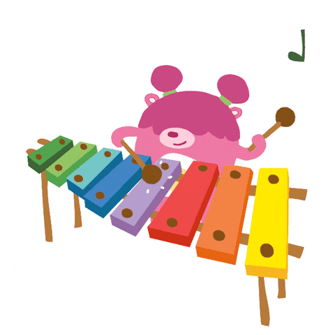 super happy party bears xylophone GIF by Macmillan Kids