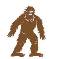 Bigfoot Sasquatch Sticker by NewSystemLaundry