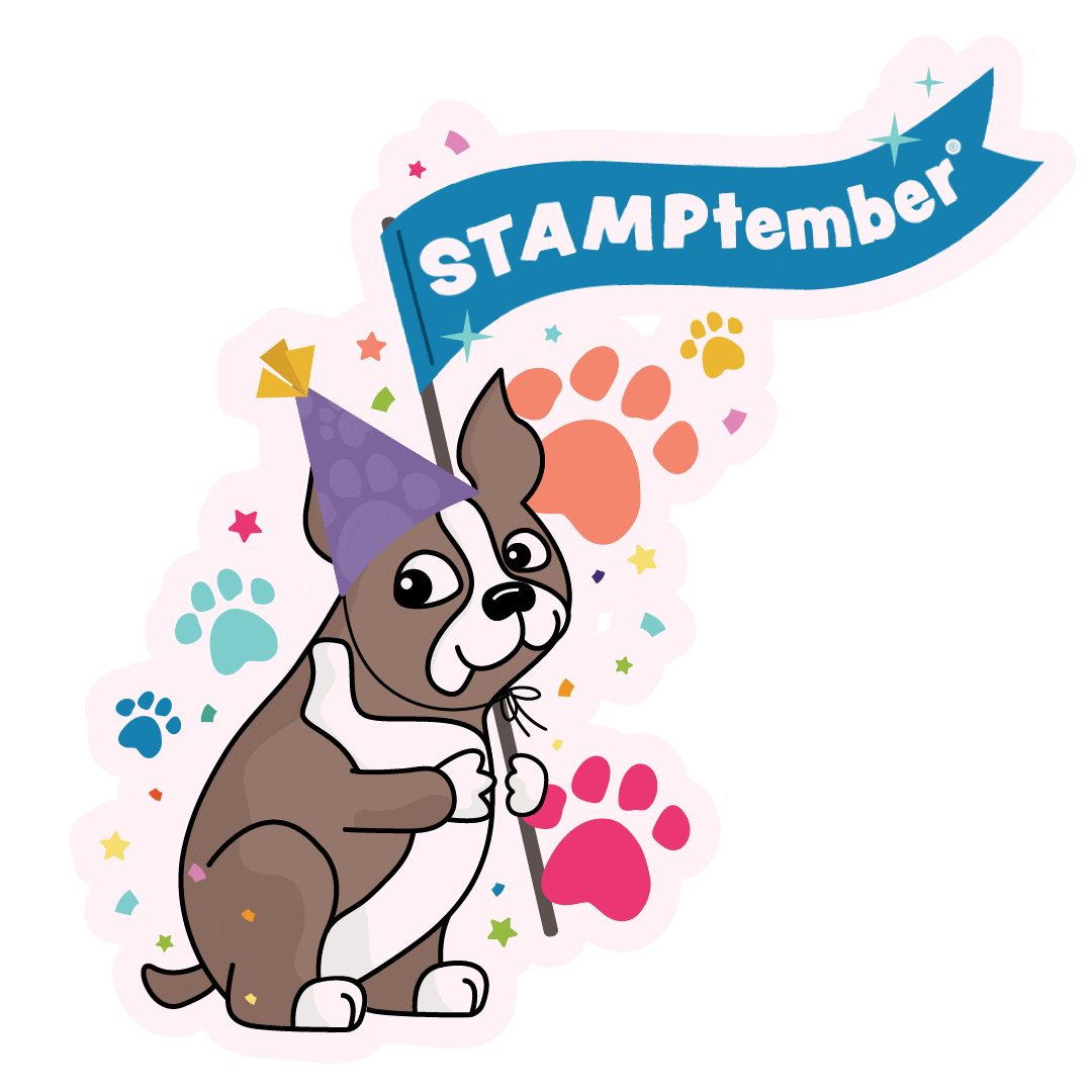 Boston Terrier Party Sticker by Simon Says Stamp