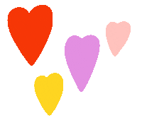 I Love You Hearts Sticker by Bodil Jane