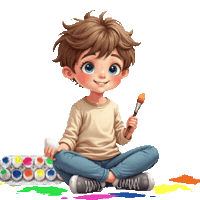 Boys Girls Easter Sticker