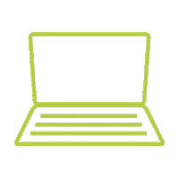 inmotiondesign green wiggle laptop inmotiondesign Sticker