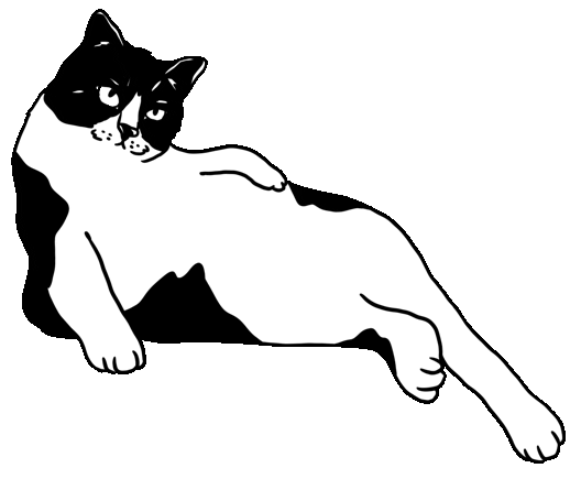 Cat Chill Sticker by Wonderyash