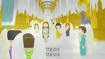 angels flying GIF by South Park 