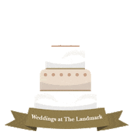 Wedding Cake Lovebirds Sticker by The Landmark London