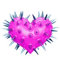 Heavy Metal Heart Sticker by toomanynadias