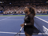 Serena Williams Waves To The Crowd