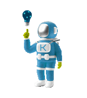 Kommdirekt astronaut digitalagentur glühbirne kommdirekt Sticker