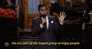 aziz ansari angry people GIF by Saturday Night Live