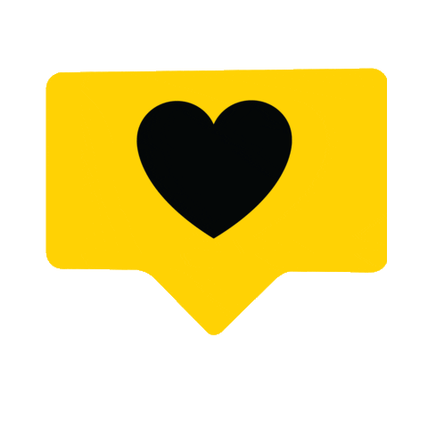 black and yellow like button Sticker by Wichita State University