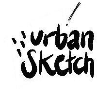 sibyllelienhard usk urban sketching urbansketch urbansketching Sticker