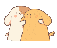 luckynortor love dog puppy couple Sticker