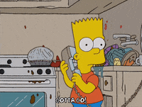 bart simpson popcorn GIF