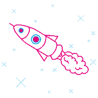 Volle Kraft Voraus Rocket Sticker by PTA von AbisZ