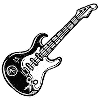 Rock Guitar Sticker