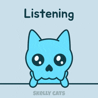 skellycats support listen listening attention GIF