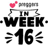 Pregnancy Week 16 Sticker by Preggers