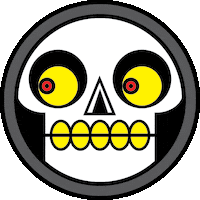 Telletec surprised skull aztec Sticker