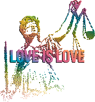 Love Is Love Pride Sticker by Demesmin and  Dover