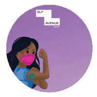 Dlf_Avenue vaccination dlf avenue dlfavenue vaccionationdrive Sticker